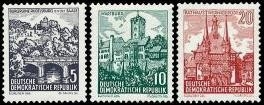 DDR, MiNr. 835-837 postfrisch - Landschaften und historische Bauten (II)