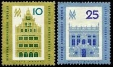 DDR, MiNr. 843-844 postfrisch - Leipziger Herbstmesse 1961