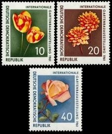 DDR, MiNr. 854-856 postfrisch - Internationale Gartenausstellung 1961