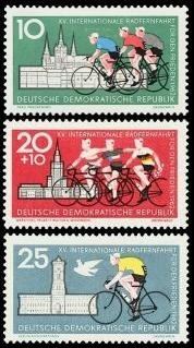 DDR, MiNr. 886-888 postfrisch - internationale Friedensfahrt 1962