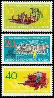 DDR, MiNr. 895-897 postfrisch - Landwirtschaftsausstellung Magdeburg