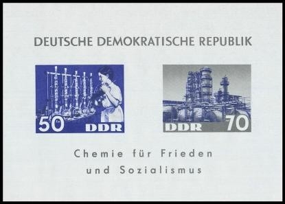 DDR, Block 18 postfrisch - Chemische Industrie