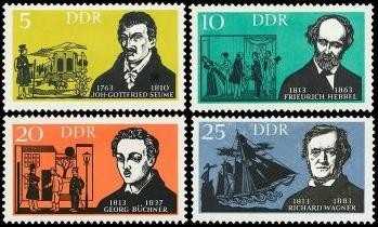 DDR, MiNr. 952-955 postfrisch - Berühmte deutsche Schriftsteller und Opernkomponisten
