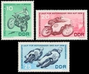 DDR, MiNr. 972-974 postfrisch - WM Motocross 1963