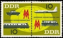 DDR, MiNr. 976-977 Zusammendruck postfrisch - Leipziger Messe 1963