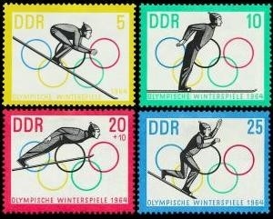 DDR, MiNr. 1000-1003 postfrisch - Olympische Spiele Innsbruck 1964