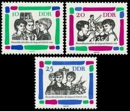 DDR, MiNr. 1022-1024 postfrisch - Deutschlandtreffen der Jugend 1964