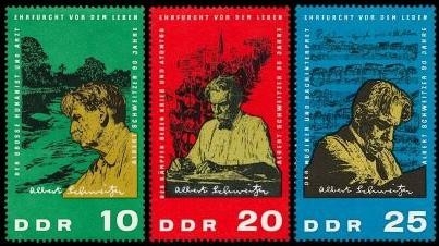 DDR, MiNr. 1084-1086 postfrisch - Albert Schweitzer