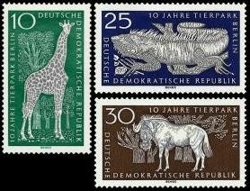 DDR, MiNr. 1093-1095 postfrisch - Tierpark Berlin Zoo