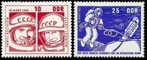 DDR, MiNr. 1098-1099 postfrisch - Raumschiff Woschod 2