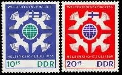DDR, MiNr. 1122-1123 postfrisch - Weltfriedenskongress Helsinki