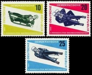 DDR, MiNr. 1156-1158 postfrisch - Rennrodel Weltmeisterschaft 1966