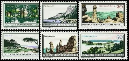 DDR, MiNr. 1179-1184 postfrisch - Natur- und Landschaftsschutzgebiete