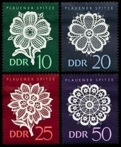 DDR, MiNr. 1185-1188 postfrisch - Plauener Spitze