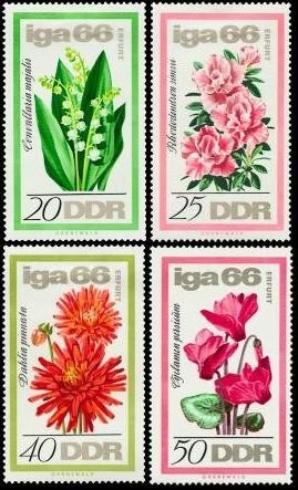 DDR, MiNr. 1189-1192 postfrisch - Blumen - Internationale Gartenbau-Ausstellung (IGA), Erfurt