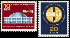 DDR, MiNr. 1212-1213 postfrisch - JournalistenKongress