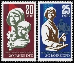 DDR, MiNr. 1256-1257 postfrisch - Demokratischer Frauenbund Deutschlands (DFD)