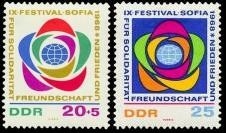 DDR, MiNr. 1377-1378 postfrisch - Weltfestspiele der Jugend und Studenten, Sofia