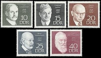 DDR, MiNr. 1386-1390 postfrisch - Berühmte Persönlichkeiten (II)