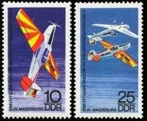 DDR, MiNr. 1391-1392 postfrisch - Weltmeisterschaft im Motorkunstflug 1698