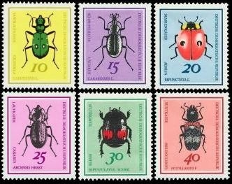 DDR, MiNr. 1411-1416 postfrisch - Käfer