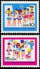 DDR, MiNr. 1432-1433 postfrisch - 20. Jahrestag der Pionierorganisation Ernst Thälmann