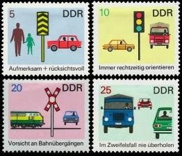 DDR, MiNr. 1444-1447 postfrisch - Sicherheit im Straßenverkehr (II)
