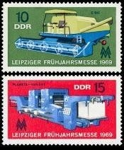 DDR, MiNr. 1448-1449 postfrisch - Leipziger Frühjahrsmesse 1969