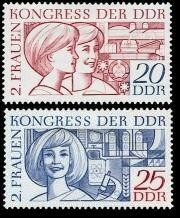 DDR, MiNr. 1474-1475 postfrisch - Nationaler Frauenkongress 1969