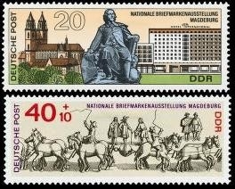 DDR, MiNr. 1513-1514 postfrisch - Briefmarkenausstellung 20 Jahre DDR (II)