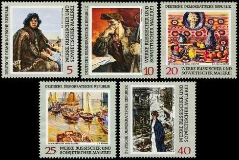 DDR, MiNr. 1528-1533 postfrisch - Werke Russischer und Sowjetischer Malerei