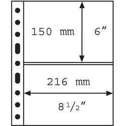 5 GRANDE Kunststoffhüllen glasklar 240 x 312 mm, 2er Einteilung