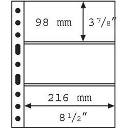 5 GRANDE Kunststoffhüllen glasklar 240 x 312 mm, 3er Einteilung