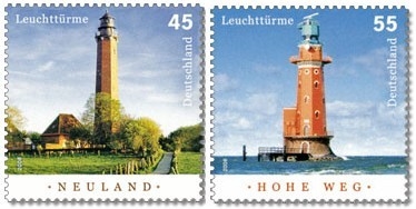Bund, Michel Nr. 2555-2556 postfrisch - Leuchttürme: Neuland + Hoher Weg