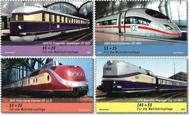 Bund, Michel Nr. 2560-2563 postfrisch - Wohlfahrt: Eisenbahnen in Deutschland
