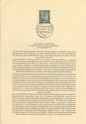 Berlin, ETB Nr. 32 - Ersttagsblatt mit Michel Nr. 148 - 30 Pf. Schloß Pfaueninsel