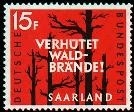 Saarland, Michel Nr. 431 postfrisch - Verhütet Waldbrände