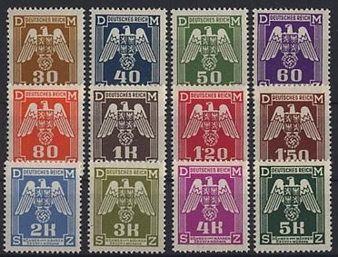 Böhmen und Mähren, Dienstmarken D 13-24 postfrisch