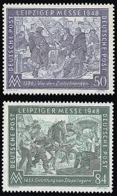 Gemeinschaftsausgaben, Michel Nr. 967-968 postfrisch - Leipziger Messe 1948