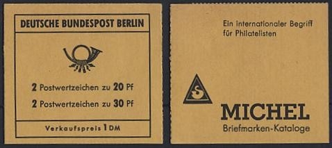 Berlin, Markenheftchen MH 7 a postfrisch - Brandenburger Tor 1970 (II)