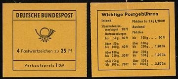 Bund, Markenheftchen MH 15 postfrisch - Unfallverhütung 1971