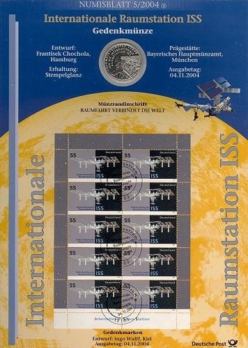 BUND Numisblatt 5/2004 - 10 EURO - Columbus Labor, Raumstation ISS
