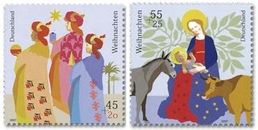 Bund, Michel Nr. 2626-2627 postfrisch - Weihnachten 2007