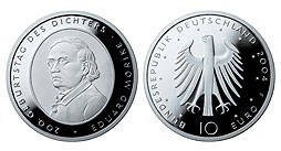 10 EURO - 200. Geburtstag Eduard Mörike - 2004 PP