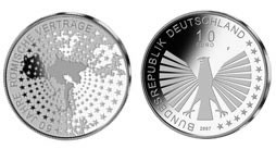10 EURO - 50 Jahre Römische Verträge - 2007 stempelglanz
