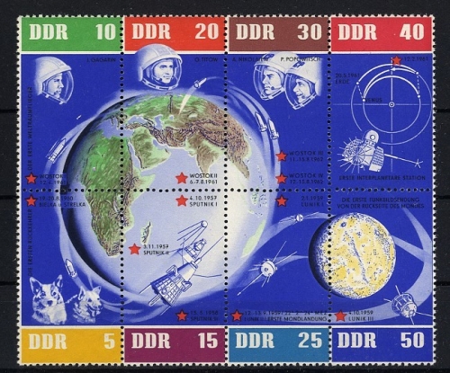 DDR, Michel Nr. 926-933 postfrisch - Einzelmarken aus Kleinbogen