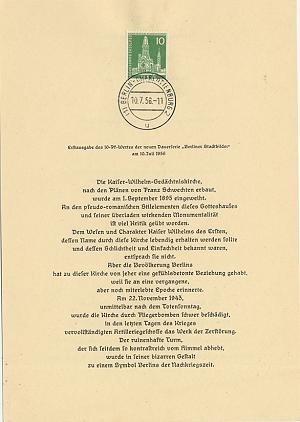 Berlin, ETB Nr. 6 - Ersttagsblatt mit Michel Nr. 144