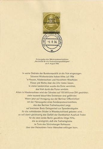 Berlin, ETB Nr. 10 - Ersttagsblatt mit Michel Nr. 155