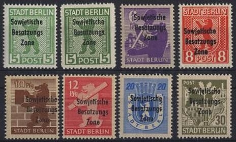 SBZ, Michel Nr. 200-206 A+B postfrisch