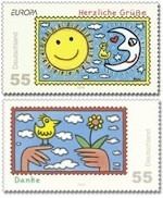 Bund, Michel Nr. 2662-2663 postfrisch - James Rizzi Herzliche Grüße / Danke